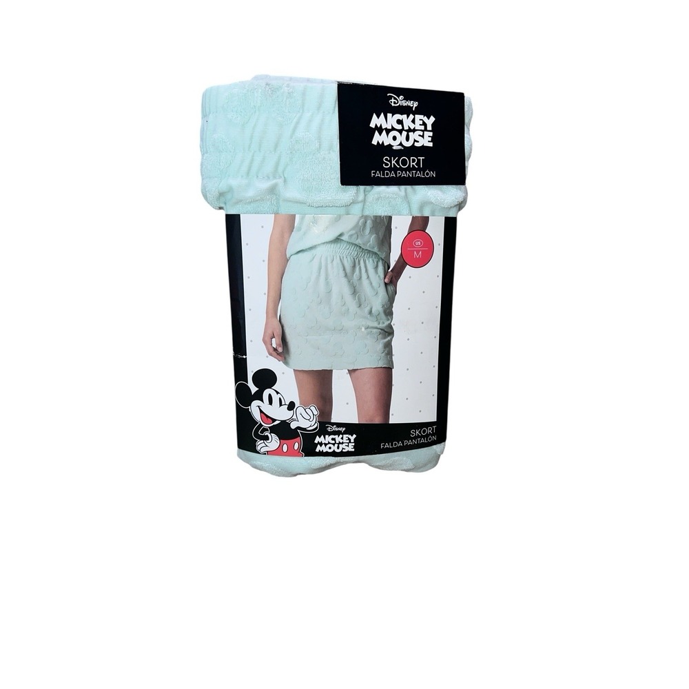 Disney Mickey Mouse Skort Womens Medium 8-10 Green Pockets